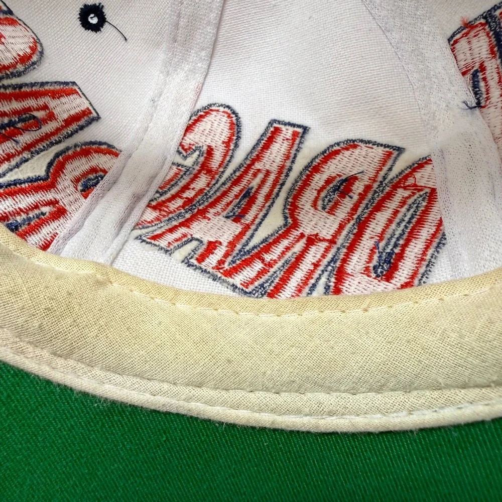 Vintage NHRA Championship Drag Racing Snapback Hat Sport Service White Navy Blue